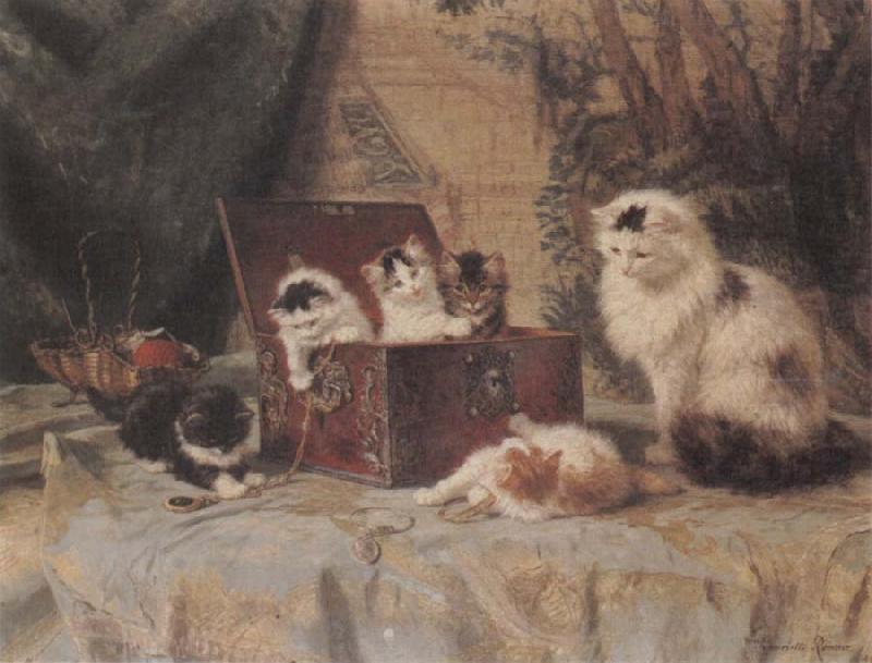 Henriette Ronner At Play oil painting picture